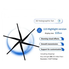 115cm (45.27 Inch )  HD 6 Blades LED 3D Hologram Advertising Fan Display Equipment 3d Indoor Hologram Fan